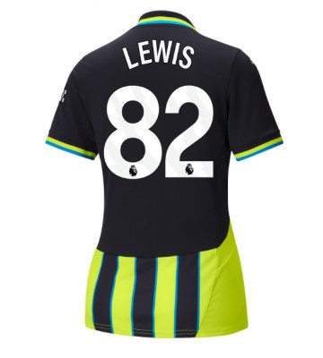 Manchester City Rico Lewis #82 Segunda Equipación Mujer 2024-25 Manga Corta